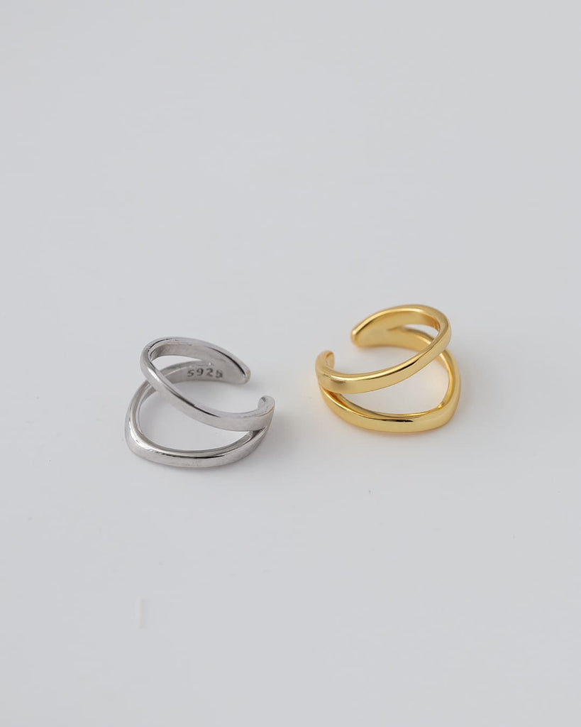 ダブルラインデザインのミニイヤーカフ