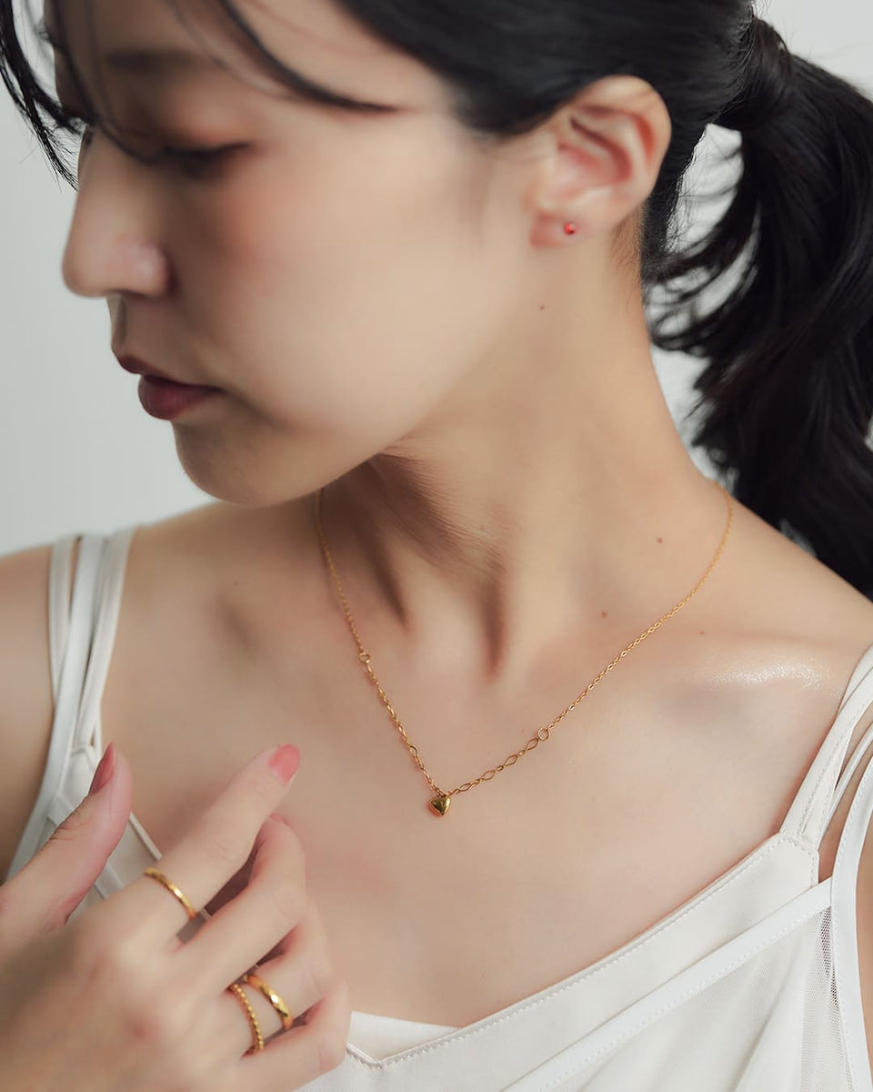 【遺品整理】 24K 18K ハート型 ネックレス セット ハート ネックレス 18金 18k ペンダント レディース ジュエリー