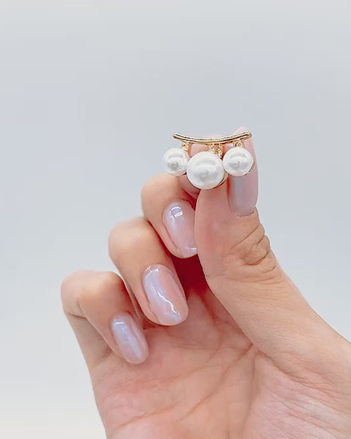 S925/18KGP】3連パールミニピアス – ChooMia（チュミア）