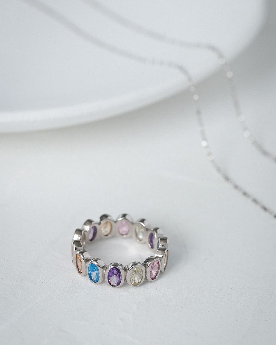 S925】オーバルカラージルコニアリング – ChooMia（チュミア）