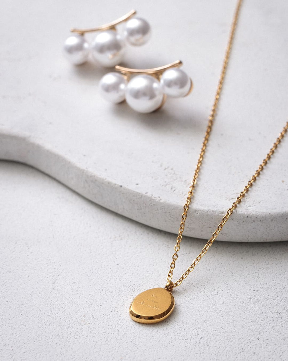 セット＞3連パールピアス・シンプルラウンドネックレス – ChooMia