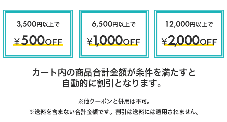 お買い上げ金額別の割引内容