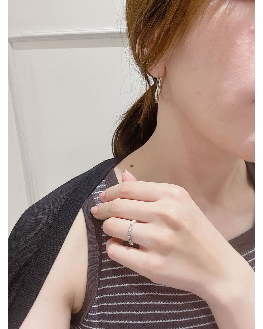 5/23(金)20:00～再入荷】【S925/18KGP】ツイストフープピアス