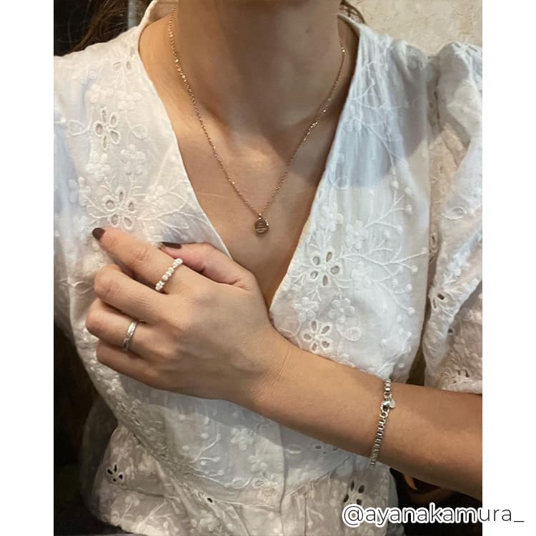 シンプルラウンドチタンネックレス / シルバー 18k / GP(ゴールドプレーテッド) / mina掲載 / インフルエンサー着用 / オフィスカジュアル / カジュアル / シンプル / チタン / 刻印モチーフ / 金属アレルギー対応 / 錆びにくい / 雑誌掲載 / 普段使い / 30代 /