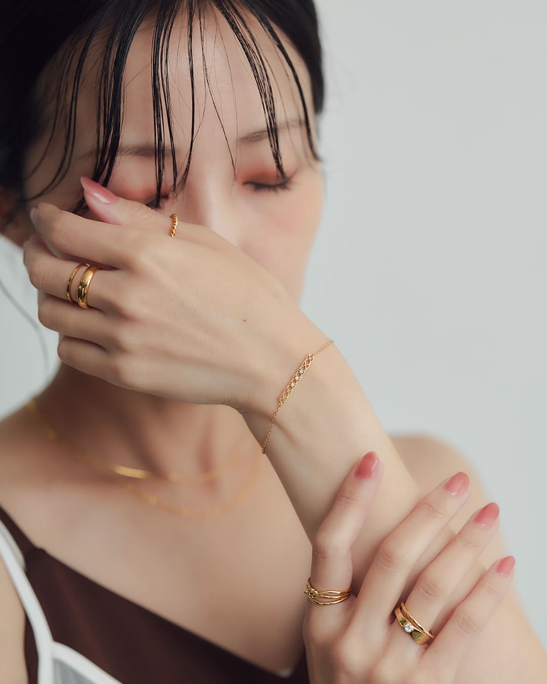 11/21(金)20:00～発売】【S925/14KGP】グレイスレースブレスレット