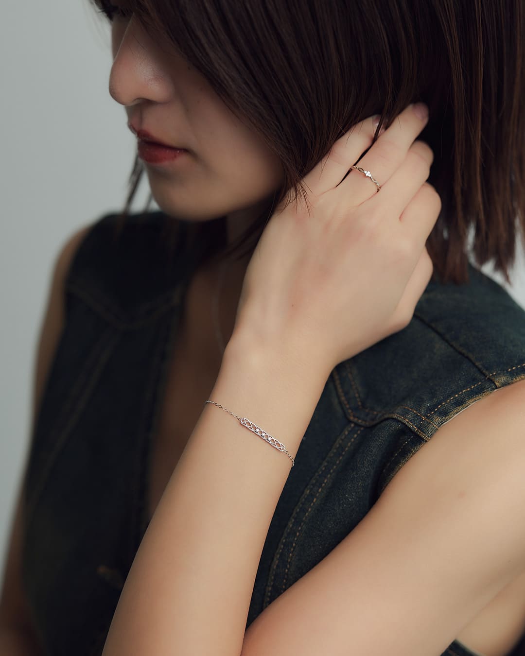 11/21(金)20:00～発売】【S925/14KGP】グレイスレースブレスレット