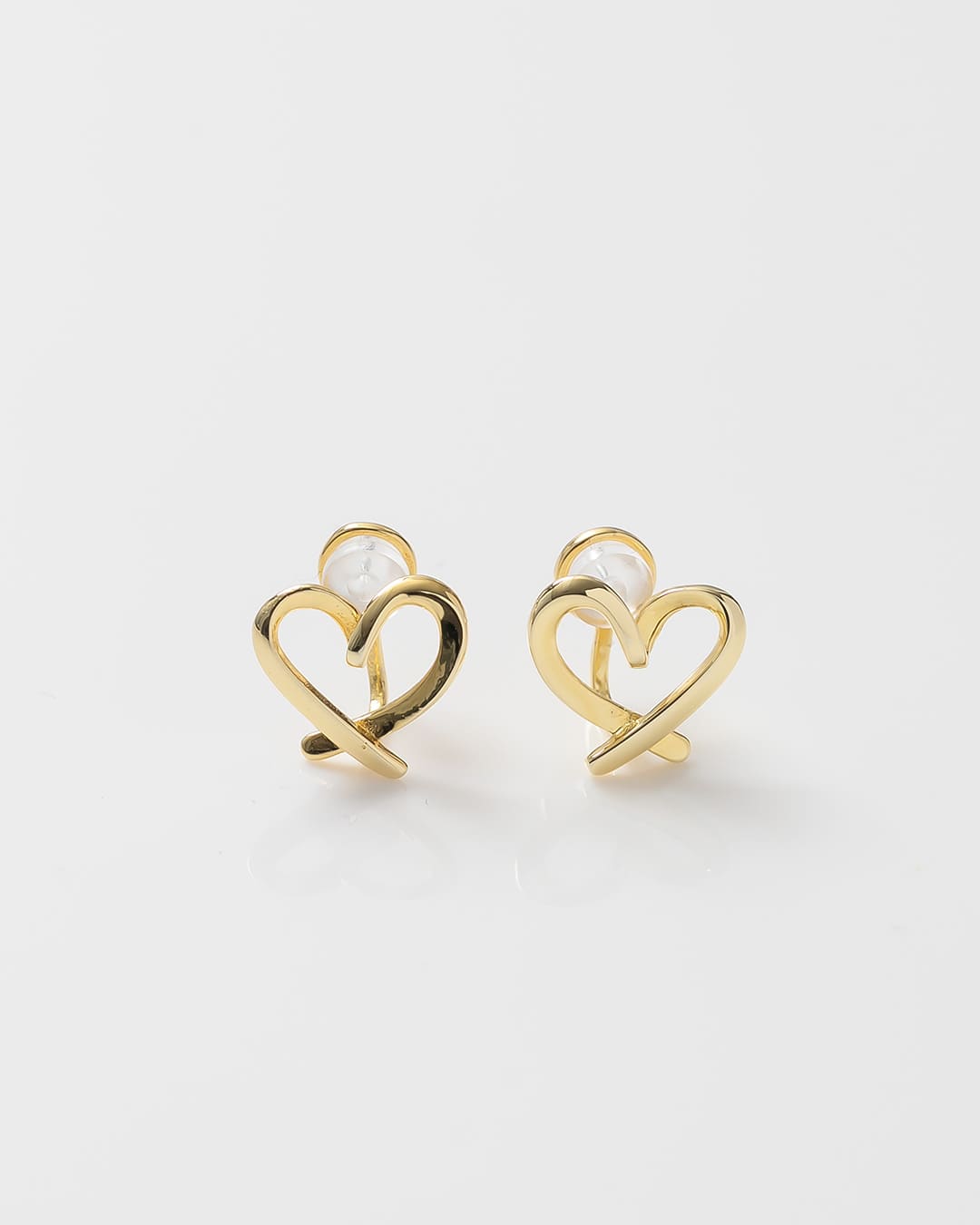 ピアス エナメル サークル ダングリング ハート イヤリング 8/1(金)20:00～再入荷】【S925/14KGP】きゅんハートイヤリング