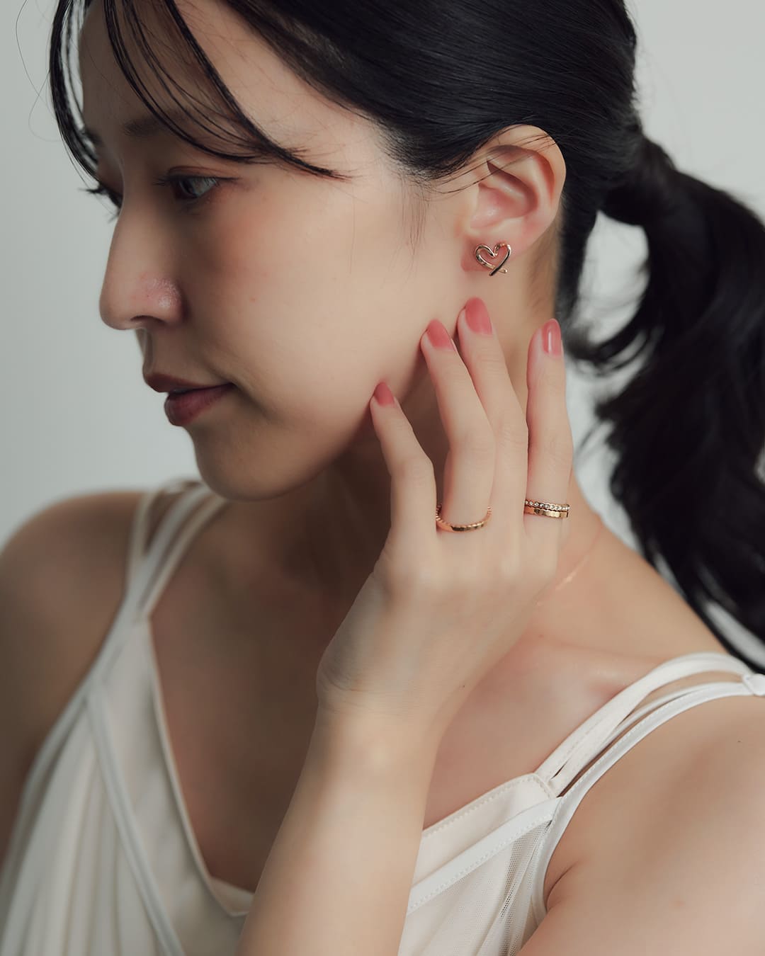 S925/14KGP】きゅんハートイヤリング【mina4・5月号掲載】 – ChooMia