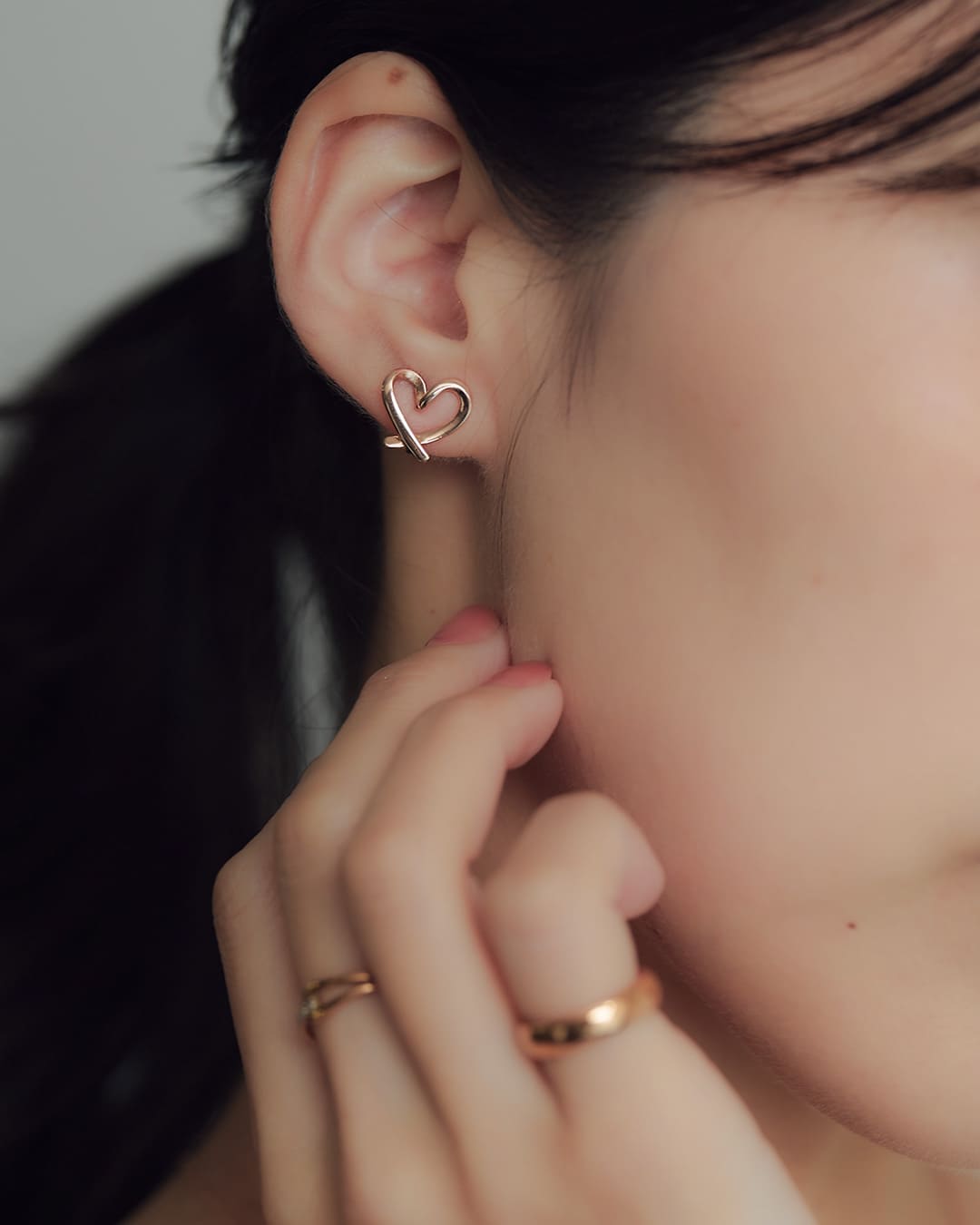 S925/14KGP】きゅんハートイヤリング【mina4・5月号掲載】 – ChooMia