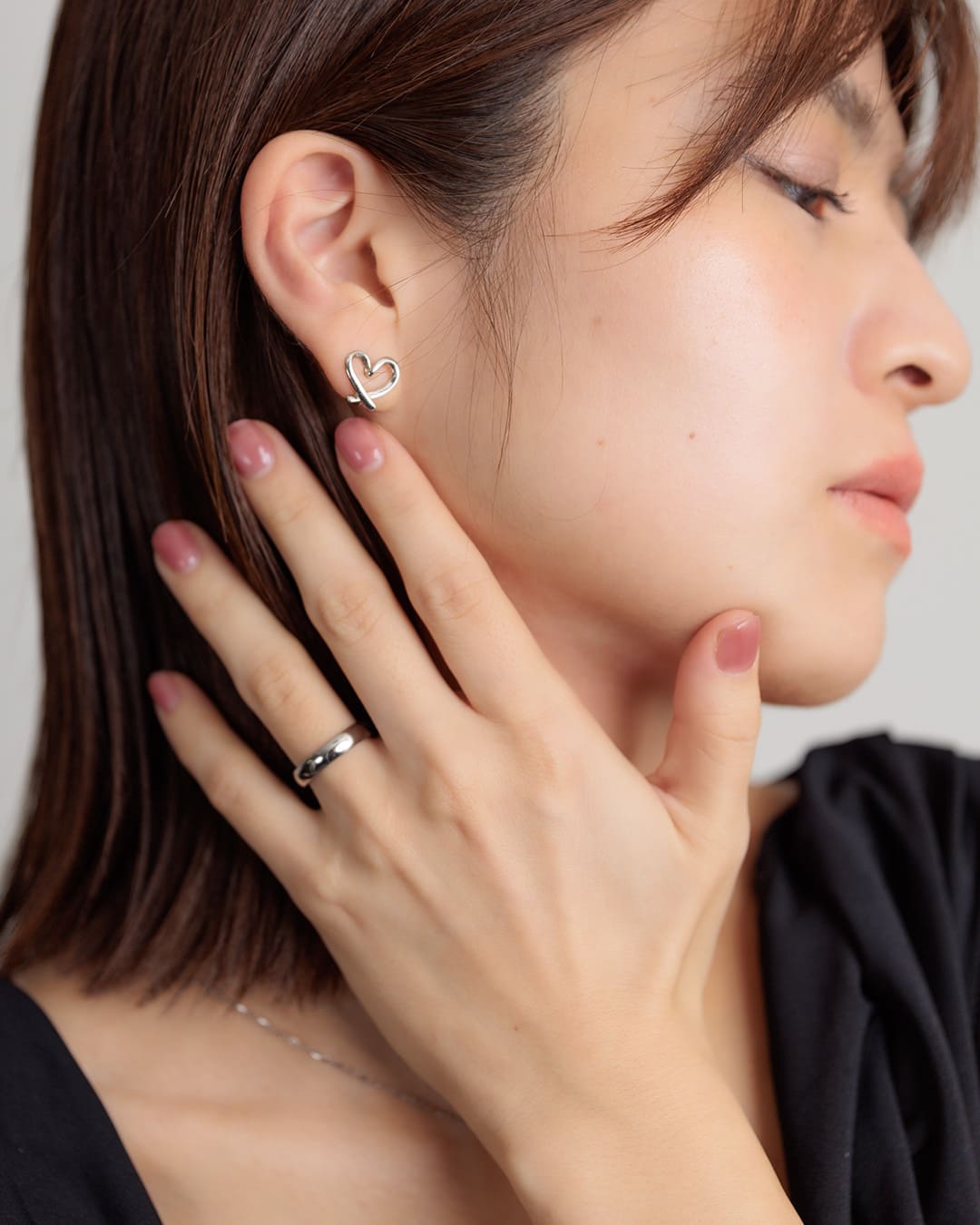 9/11(金)20:00～再入荷】【S925/14KGP】きゅんハートイヤリング【mina4
