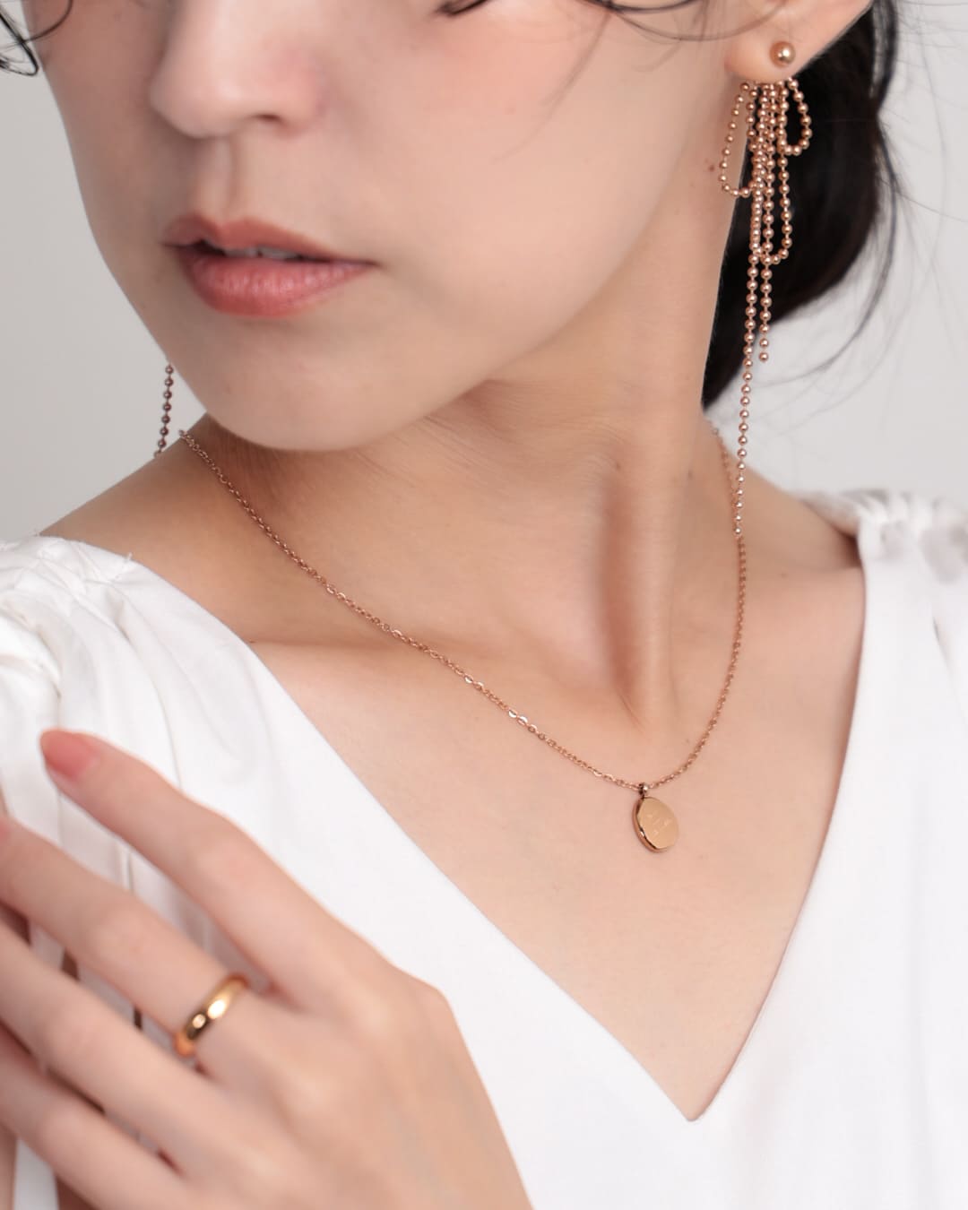 9/11(金)20:00～再入荷】【18KGP】シンプルラウンドネックレス