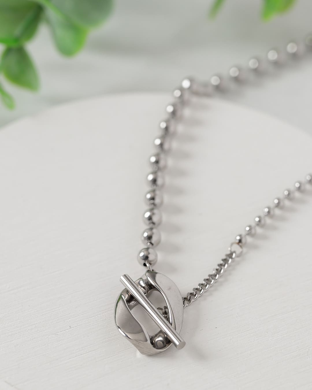 11/14(金)20:00～再入荷】【18KGP】ボールチェーンマンテルネックレス