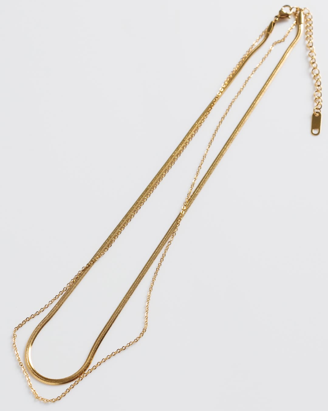 18KGP】アズキ＆スネークチェーン2連ネックレス – ChooMia