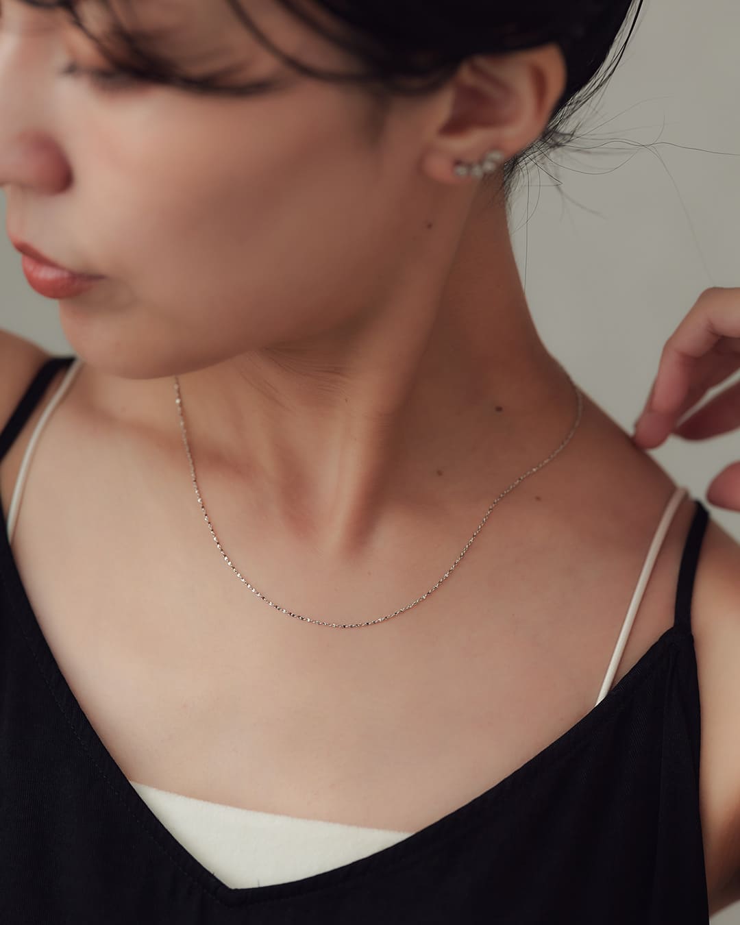 11/14(金)20:00～再入荷】【S925/18KGP】スクリューチェーンネックレス