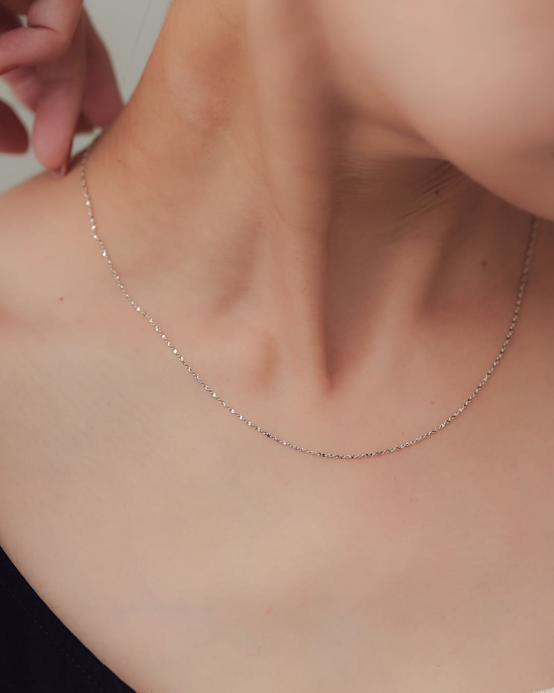 11/14(金)20:00～再入荷】【S925/18KGP】スクリューチェーンネックレス