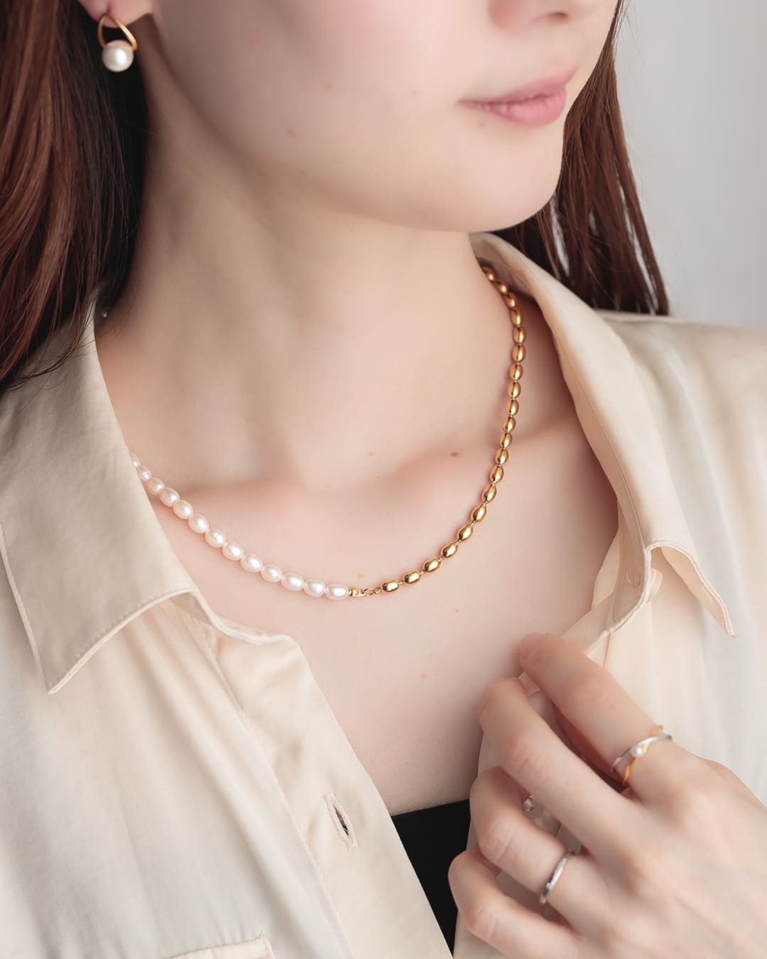 専用　希少天然素材　抹香鯨？ネックレスとイヤリングセット 専用 希少天然素材 抹香鯨？ネックレスとイヤリングセット