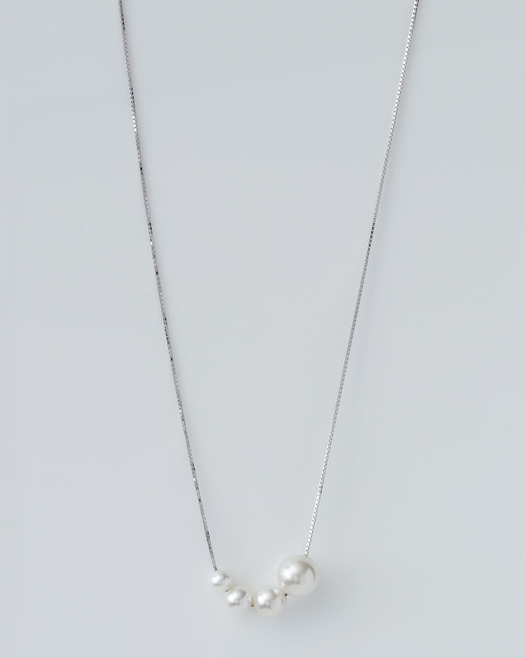 10/3(金)20:00～再入荷】【S925/18KGP】4連貝パールネックレス