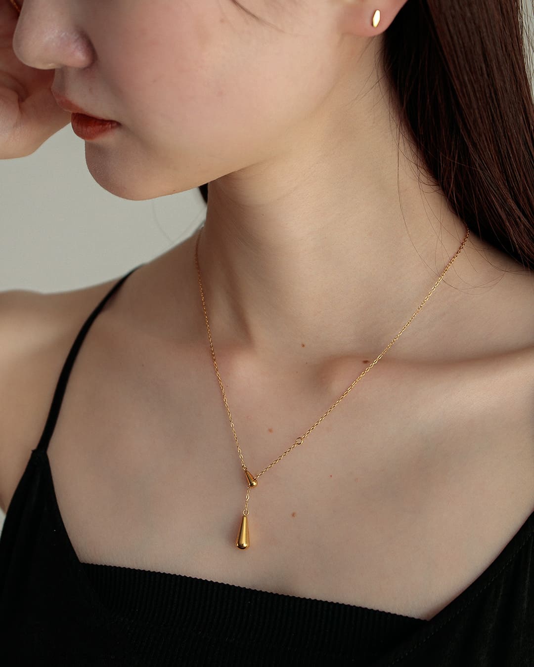 18KGP】トライアングルモチーフネックレス – ChooMia（チュミア）