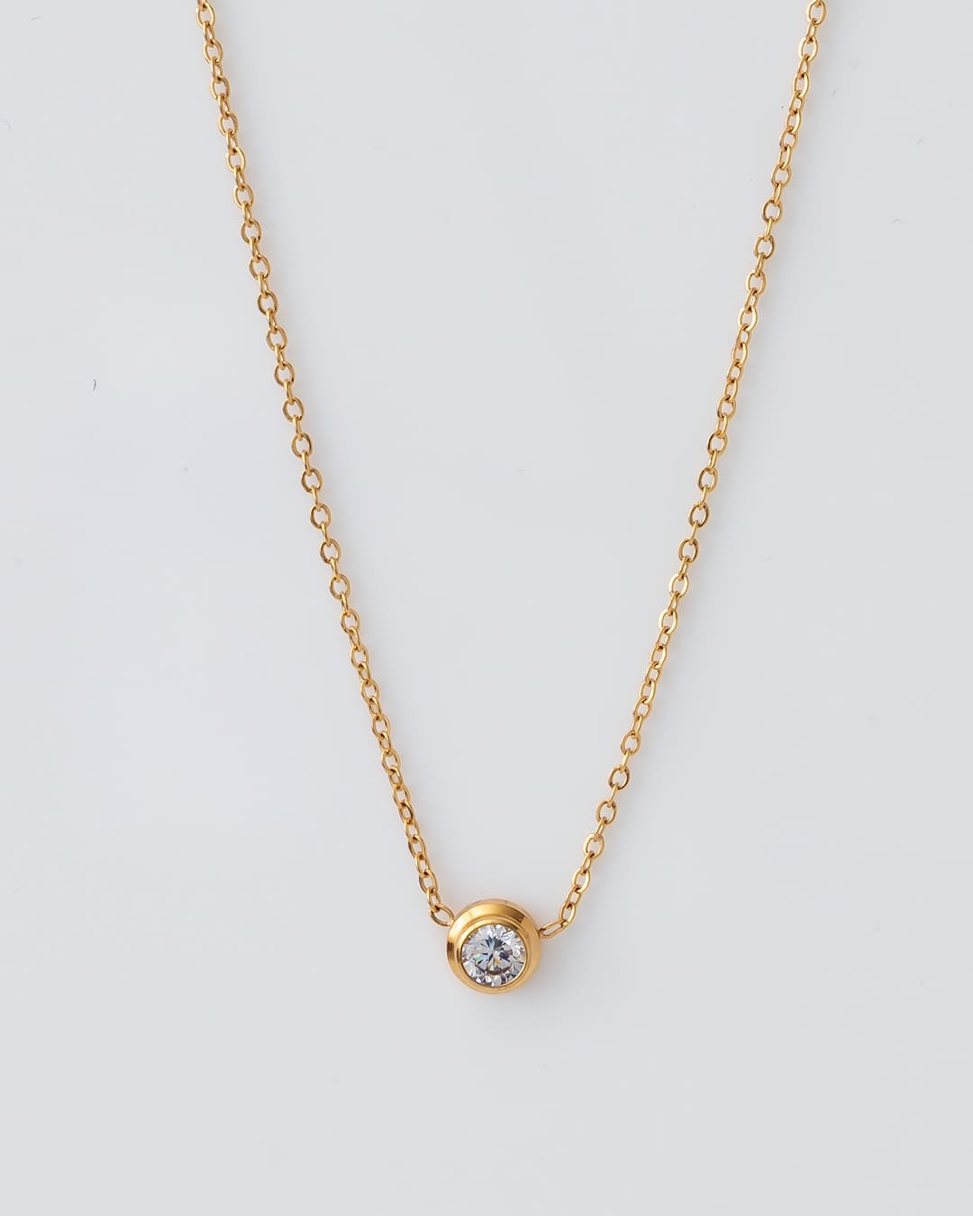 ノーブランド品　22K GP ホワイトゴールドコーティング　ジルコニアネックレス K10ホワイトゴールド ネックレス | 111826123213 | 【公式】4