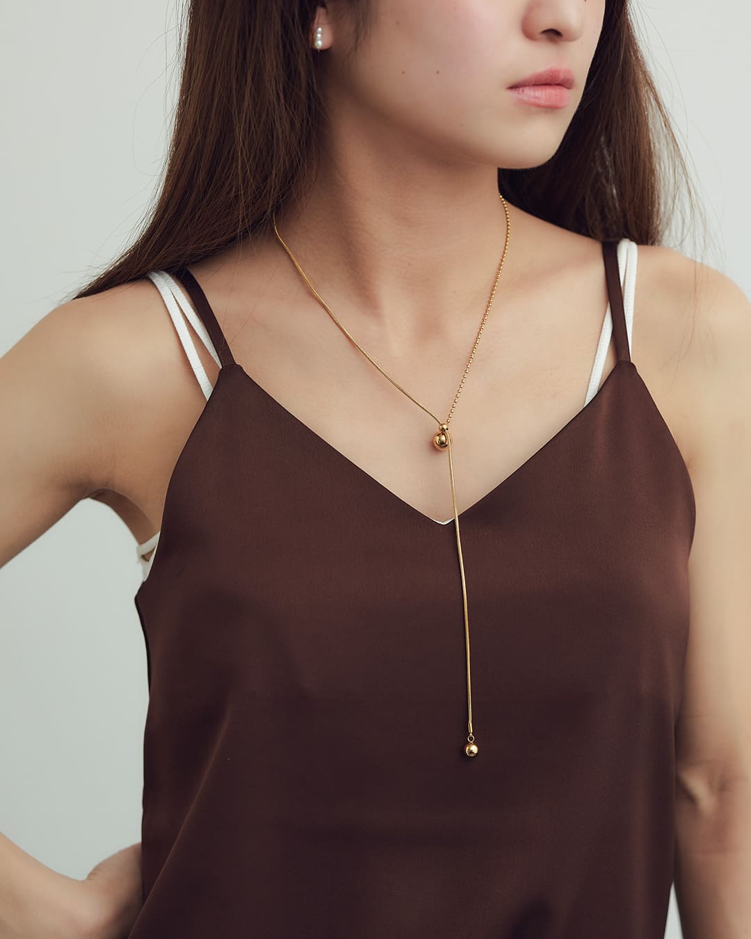 ルーチェリンクネックレス(細)/イエローゴールド/K10 | peau_jewelry