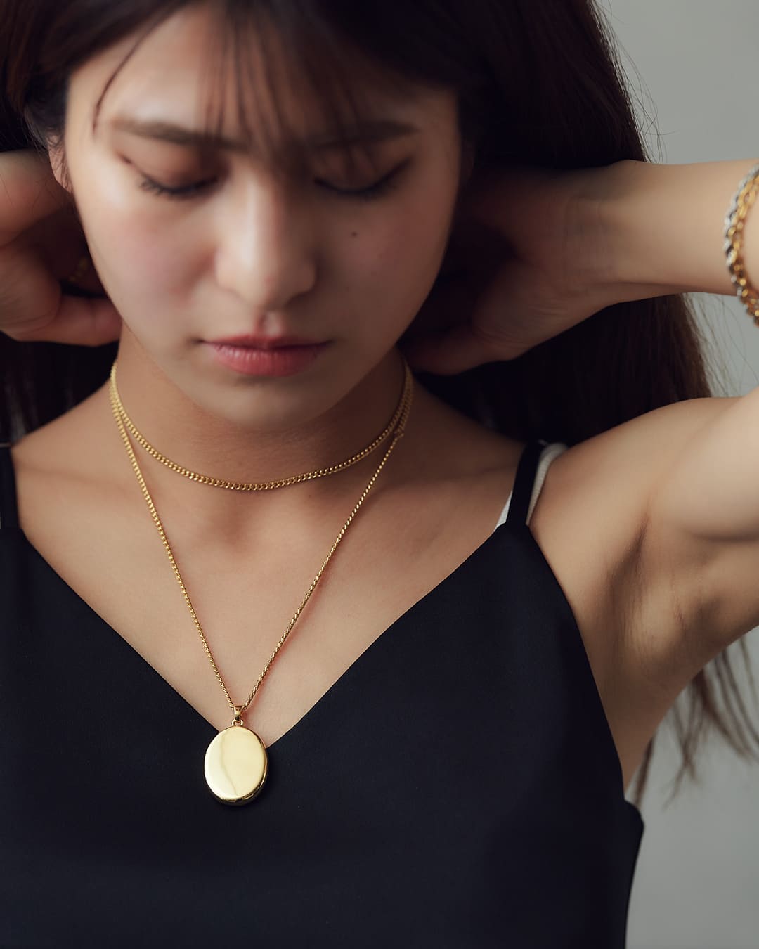 18金ロングネックレス　Perche? 美品 楽天市場】ロングネックレス18金の通販