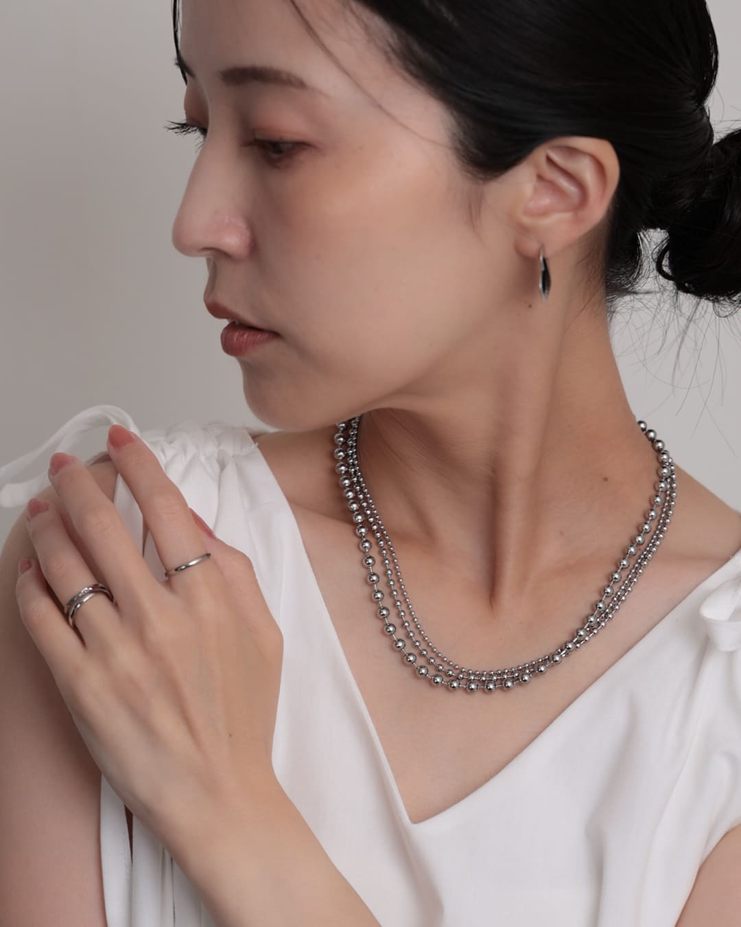 ラ*プ様 k18　アクセサリー　まとめ売り　合計28g 8/28(金)20:00～発売】【18KGP】トリプルボールレイヤードネックレス