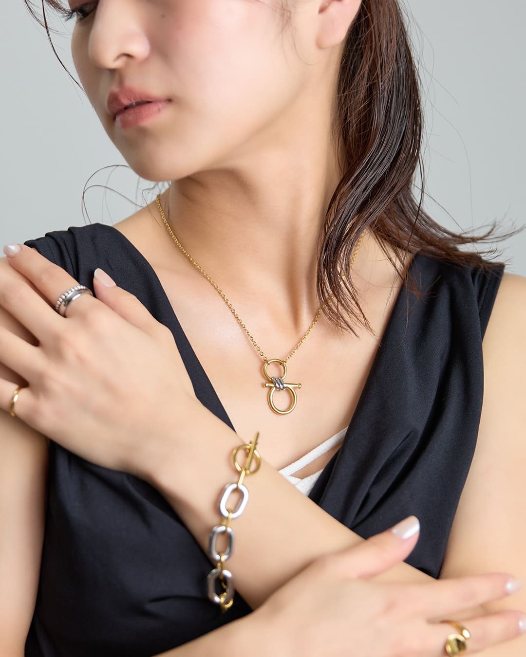 6/12(金)20:00～発売】【18KGP】バイカラーリングドアノッカー