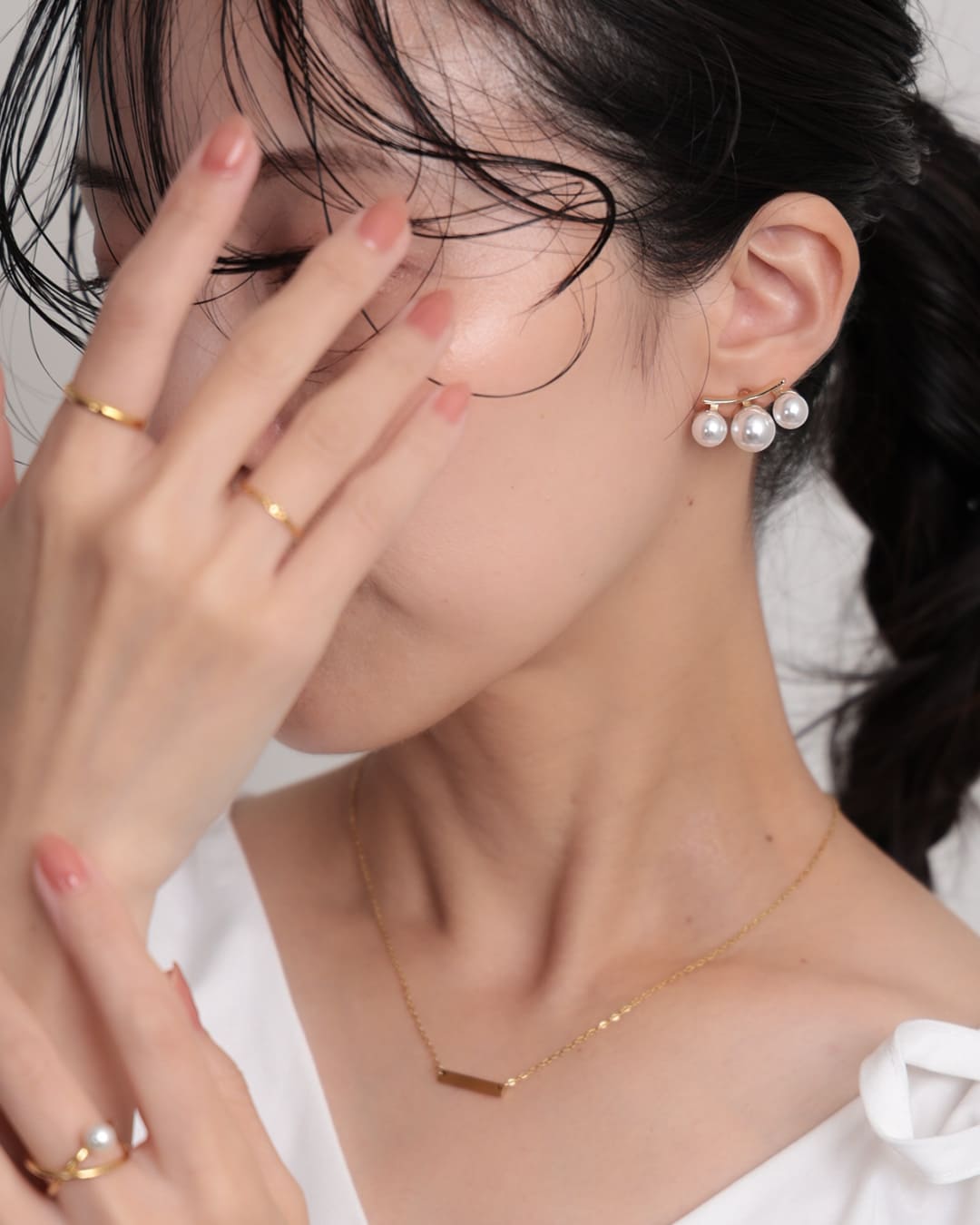 8/14(金)20:00～再入荷】【S925/18KGP】3連パールピアス – ChooMia