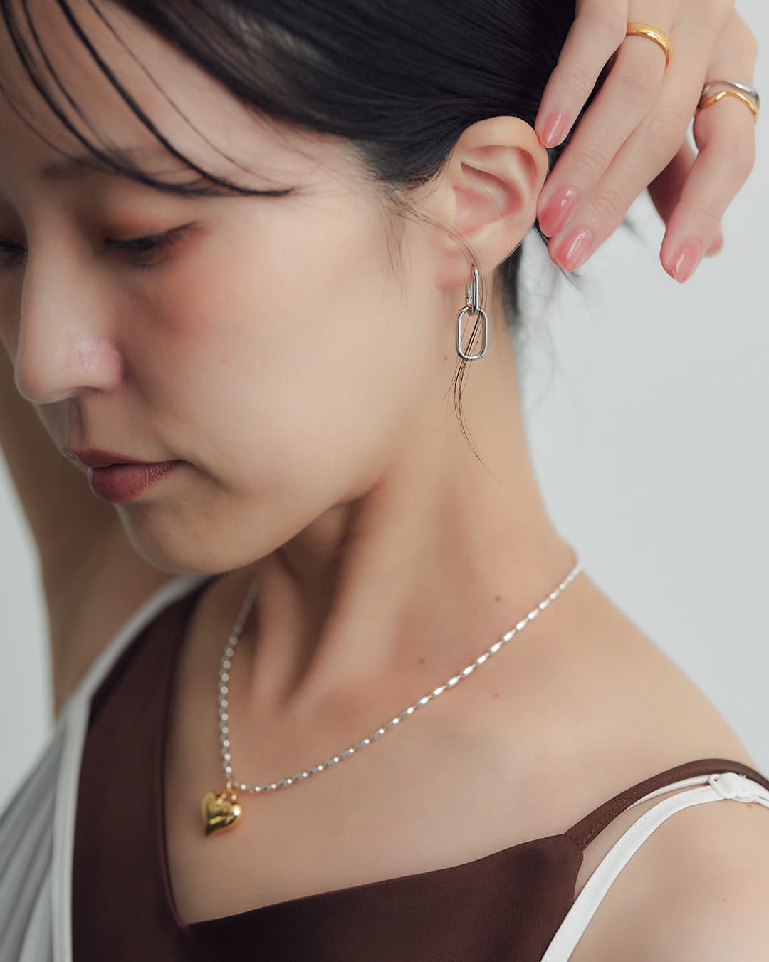 S925/18KGP】リンクチェーンモチーフピアス – ChooMia（チュミア）