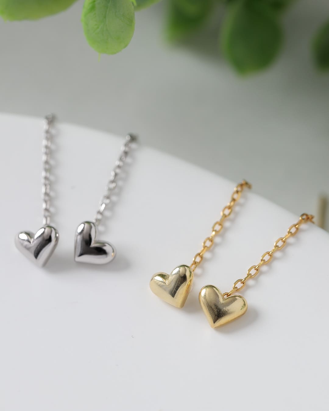 8/8(金)20:00～再入荷】【S925/18KGP】ハートモチーフロング