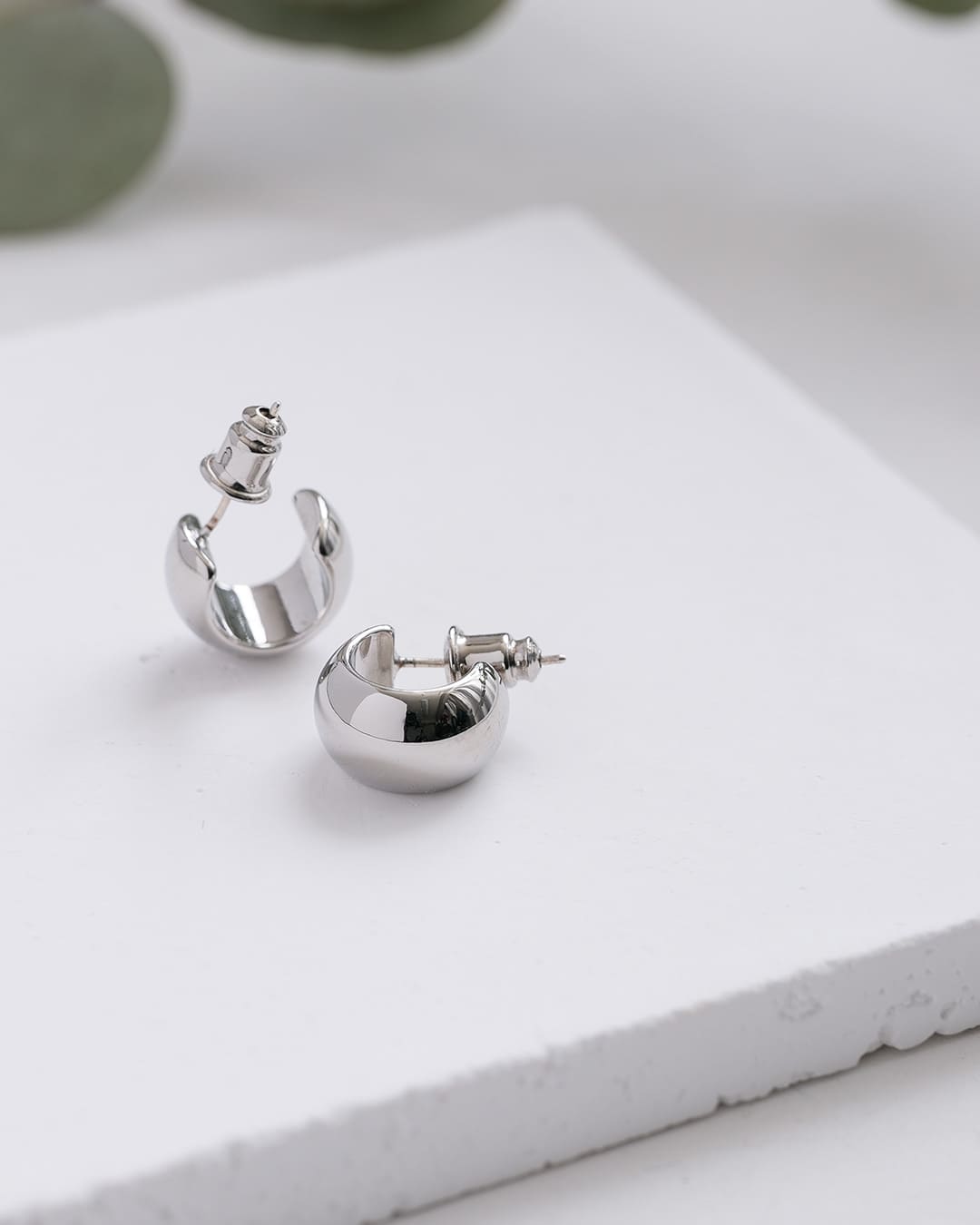 S925】シンプル太フープデザインピアス ND – ChooMia（チュミア）