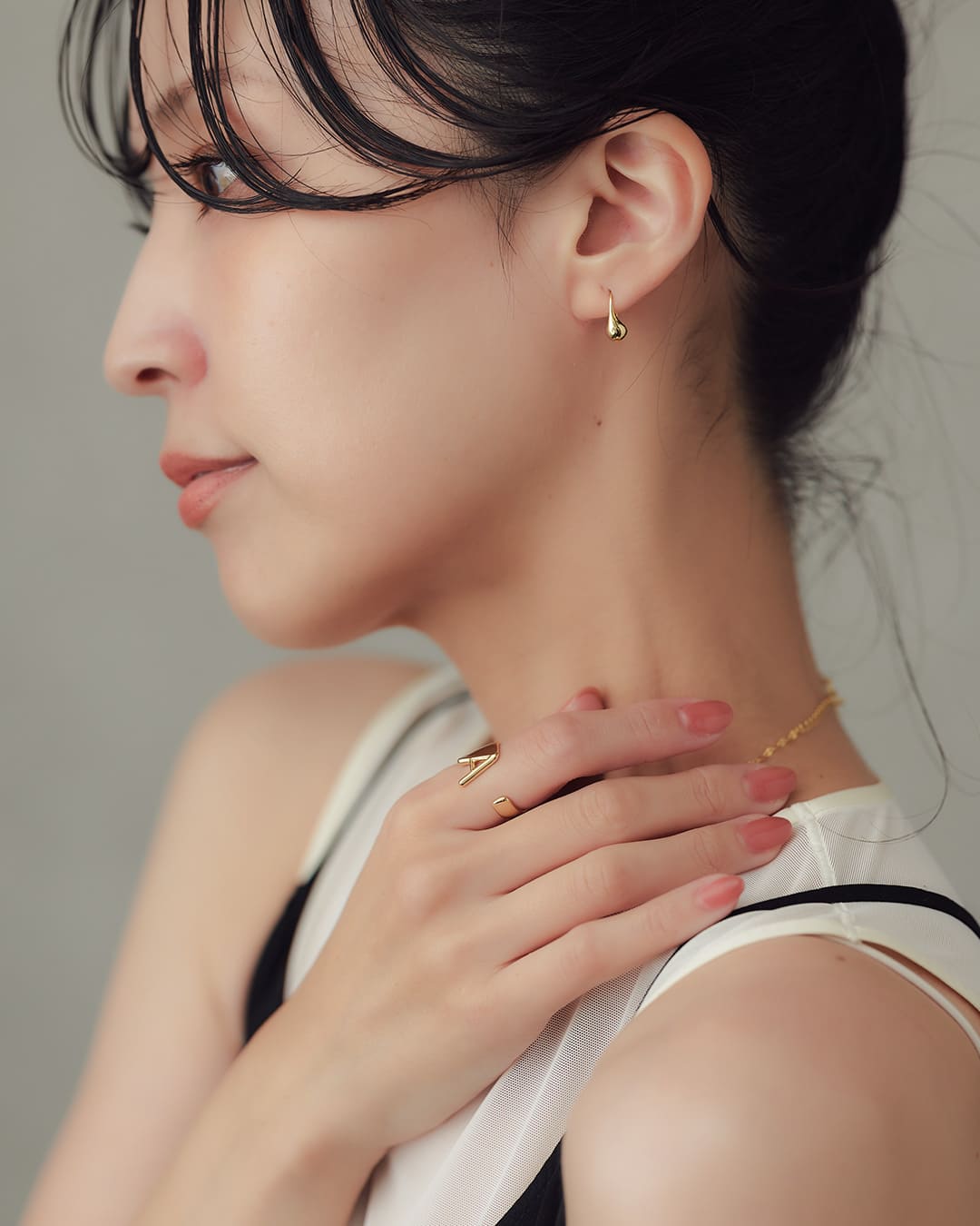 S925/18KGP】シンプルドロップピアス – ChooMia（チュミア）