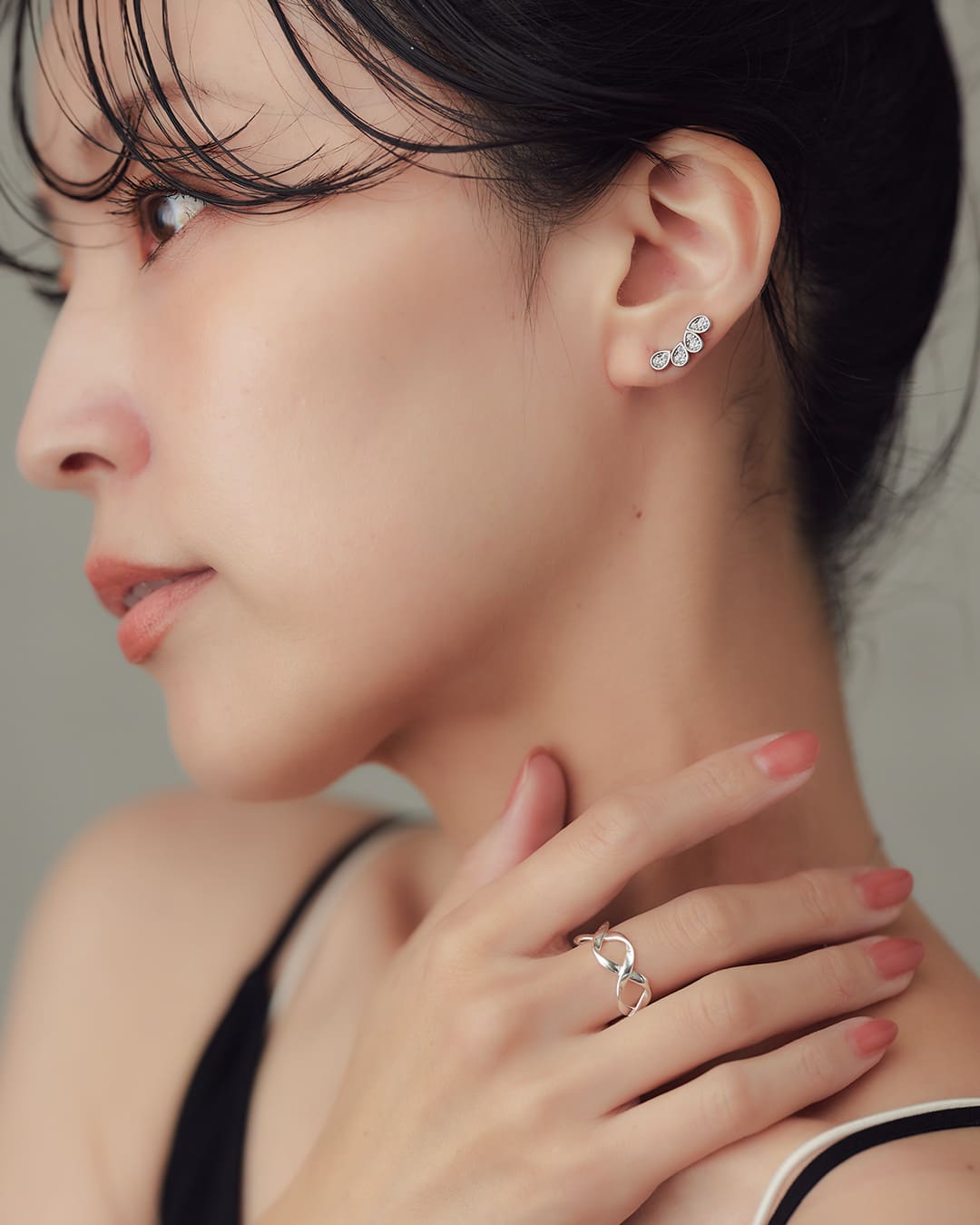 11/14(金)20:00～再入荷】【S925/18KGP】ドロップモチーフ4連ピアス