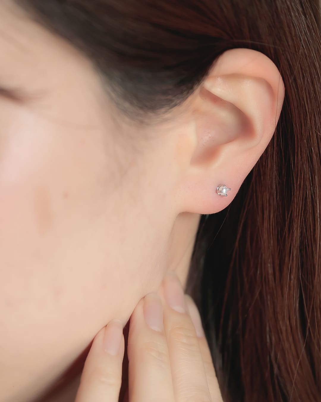 S925/18KGP】1粒淡水パールミニピアス – ChooMia（チュミア）