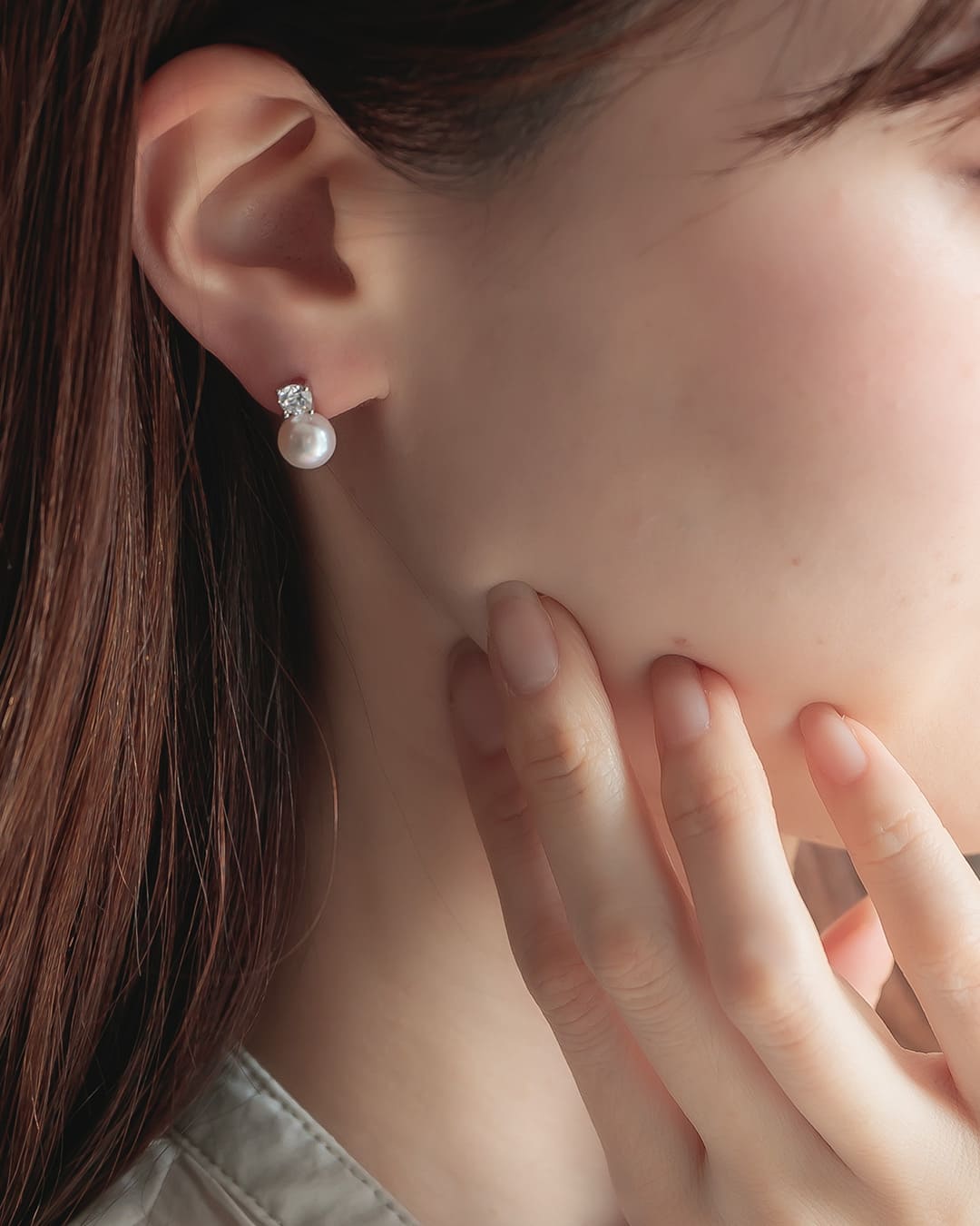 S925/18KGP】ジルコニア×淡水パールピアス – ChooMia（チュミア）