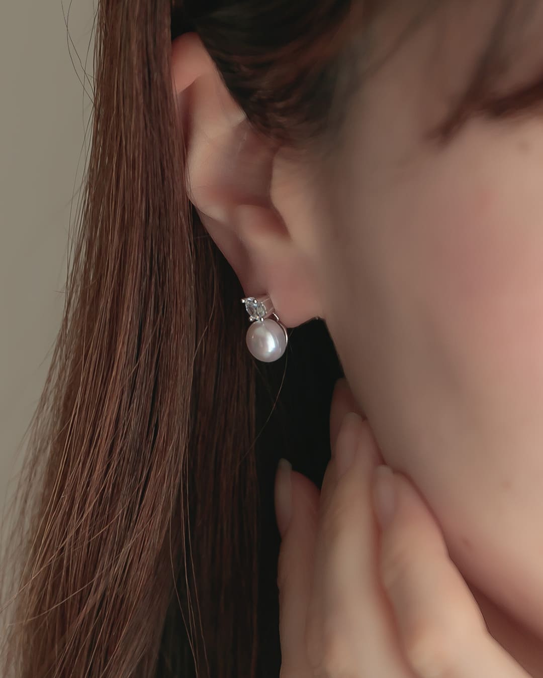 11/14(金)20:00～再入荷】【S925/18KGP】ジルコニア×淡水パールピアス