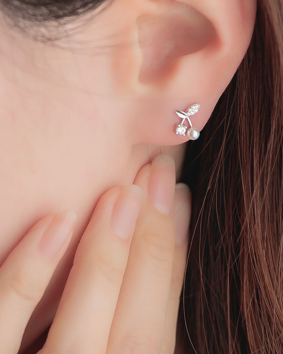 e.m. イーエム★シャンデリア パール ジルコニア シルバーピアス e.m. - e.m.×GENTiL CZ&パールピアス | GENTiL|ジャンティール