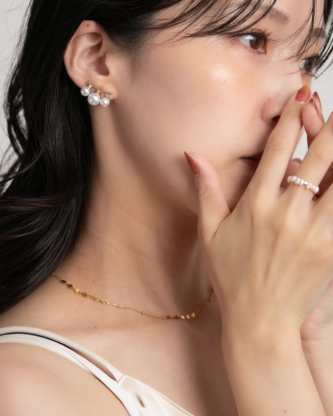 S925/18KGP】3連パールミニピアス – ChooMia（チュミア）