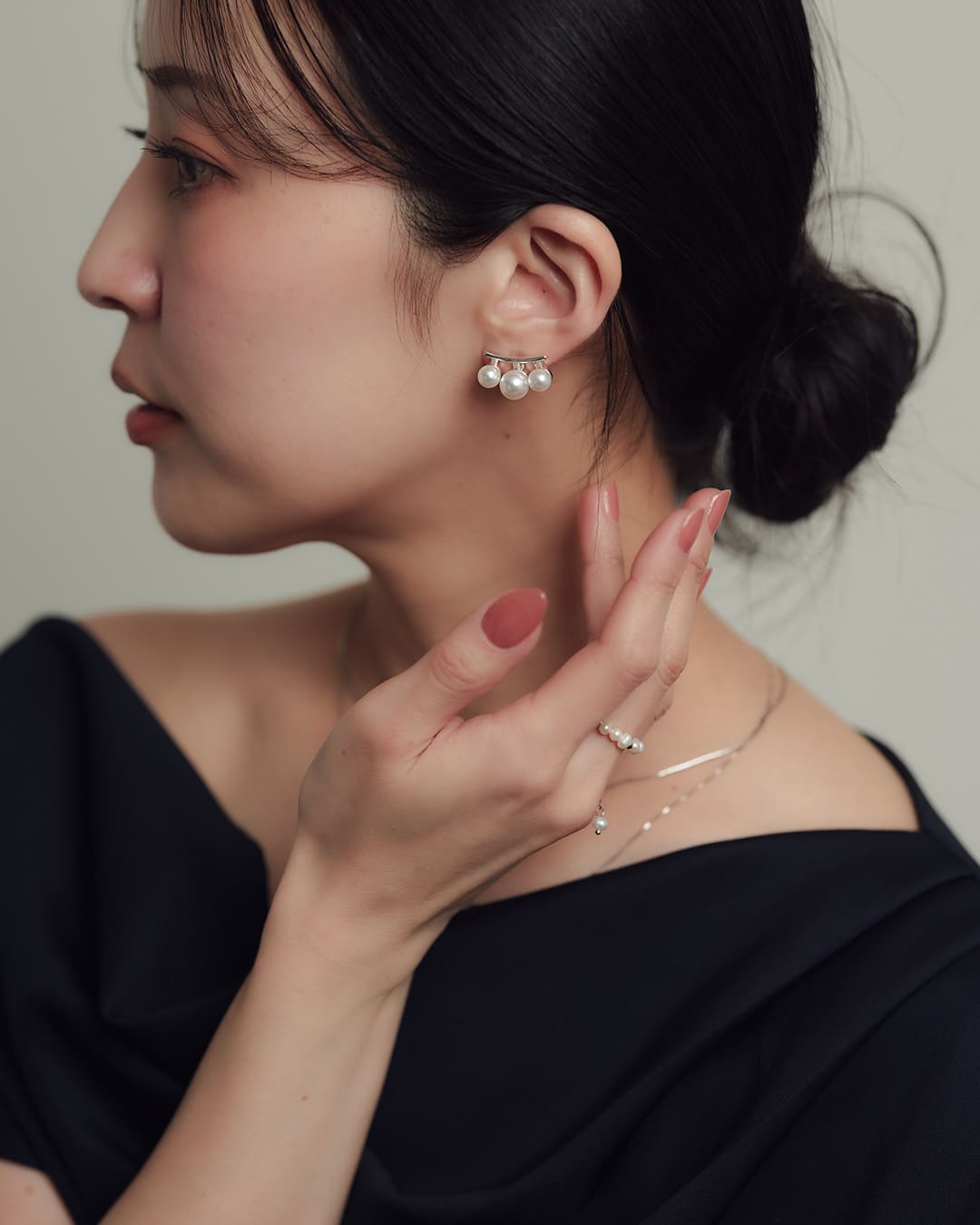 S925/18KGP】3連パールミニピアス – ChooMia（チュミア）