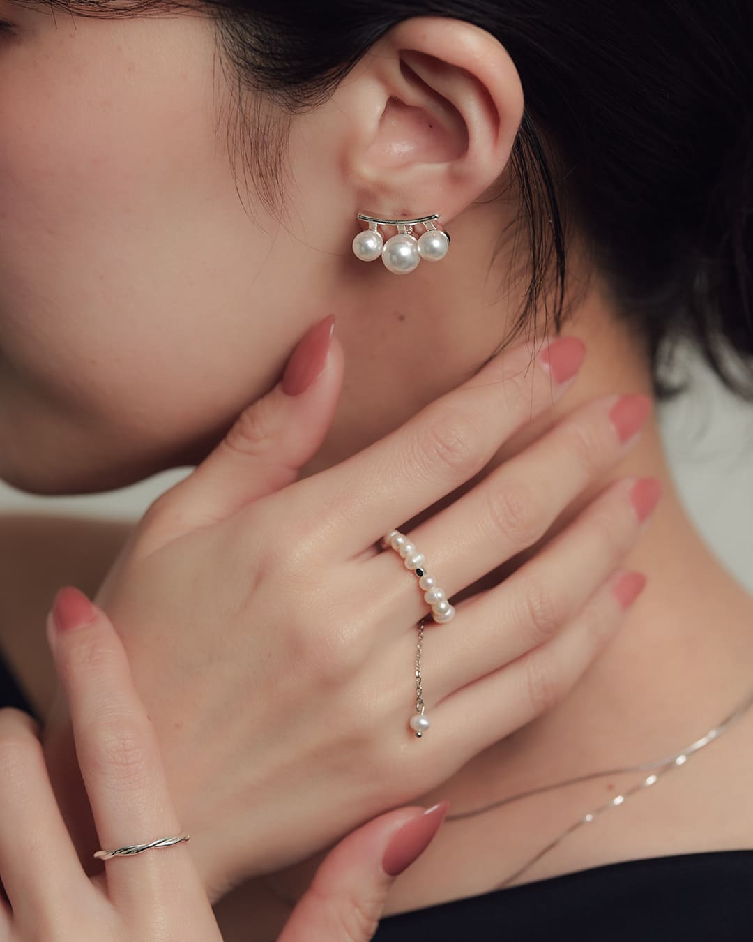 みゆです！2点！イーエム　新品　ピアス　セット　パール　片耳　プレゼント MAYU（マユ） ピアス 「MAYU」イミテーションパール 片耳ピアス