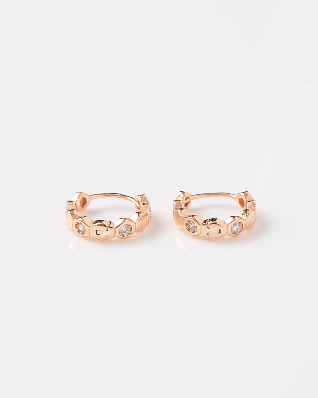S925】ハニーコンボモチーフ×ジルコニアフープピアス – ChooMia