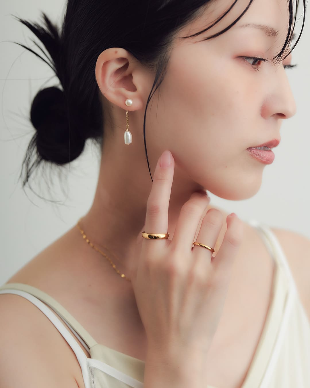 S925/14KGP】ルミエールドロップ淡水パールピアス – ChooMia（チュミア）