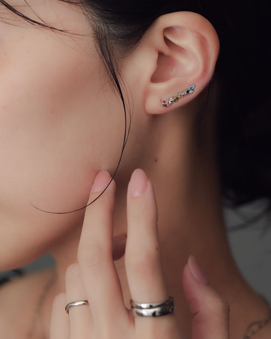 1/9(金)20:00～再入荷】【S925/18KGP】アークコロレピアス – ChooMia