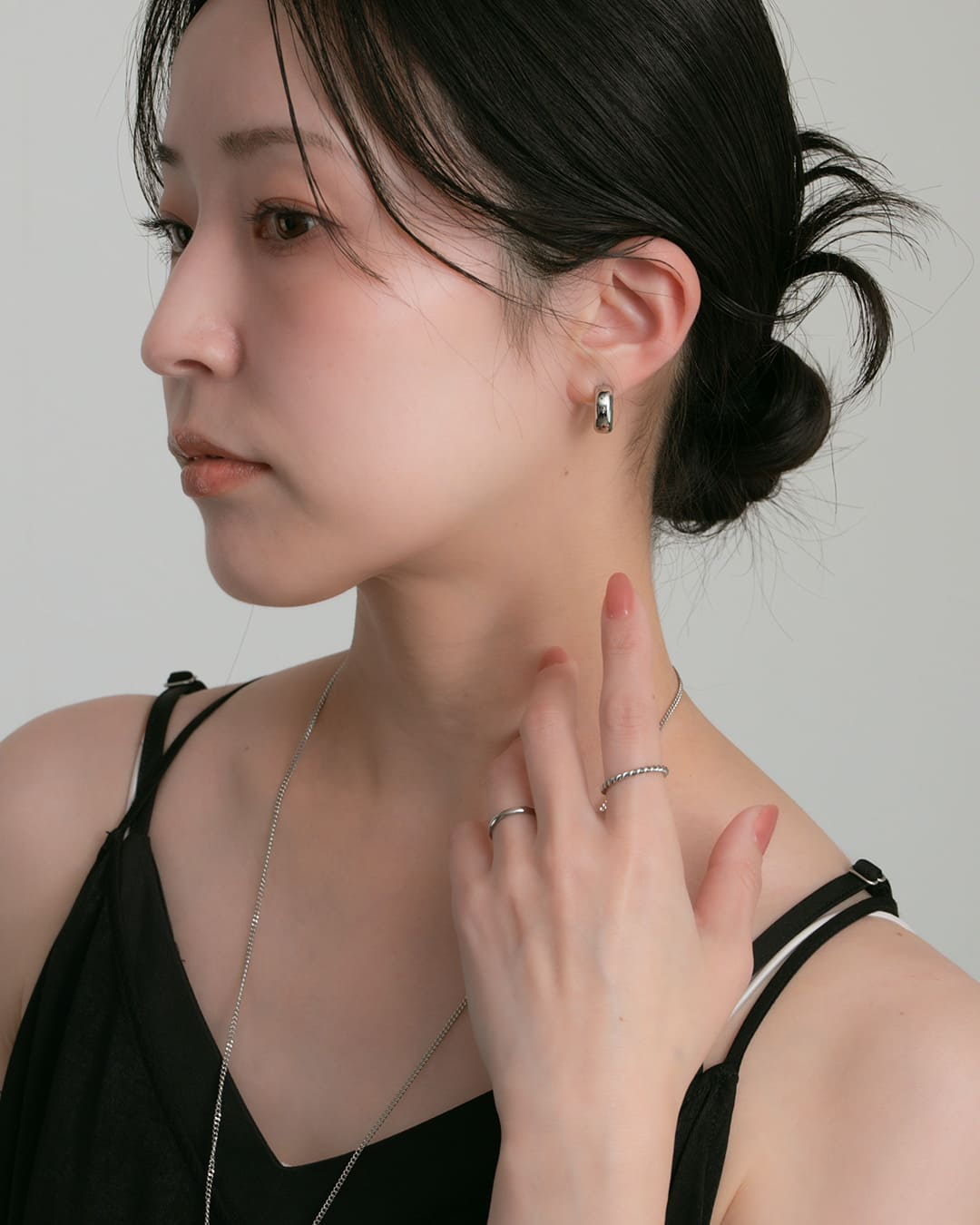 1/23(金)20:00～発売】【S925/14KGF】スムースラウンドピアス