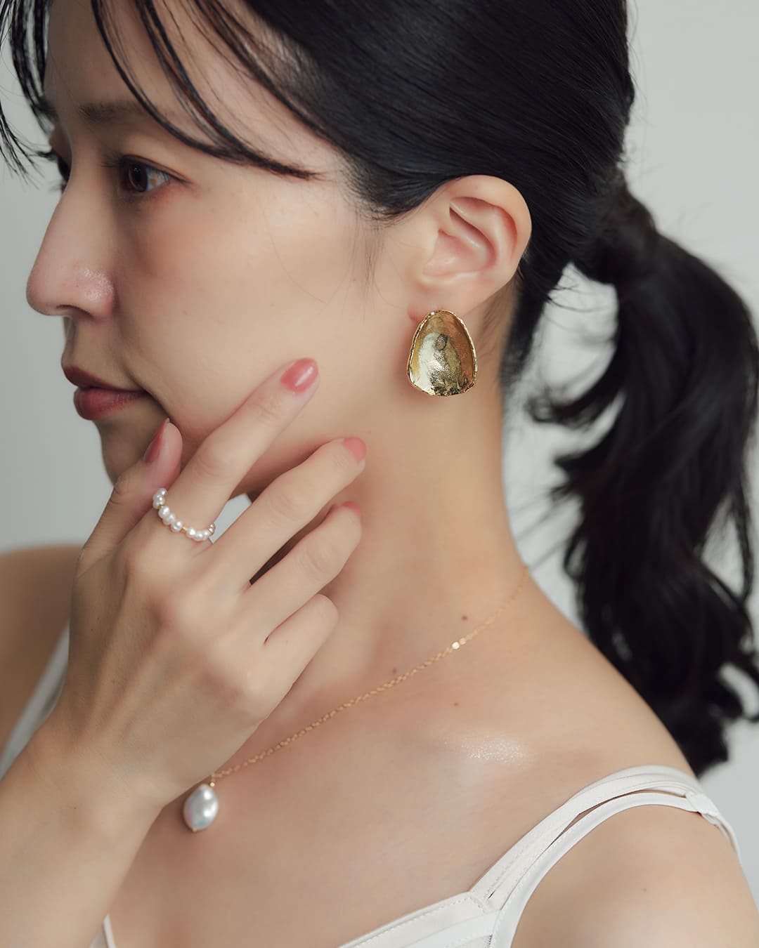 S925/14KGP】ハンマードメタルピアス – ChooMia（チュミア）