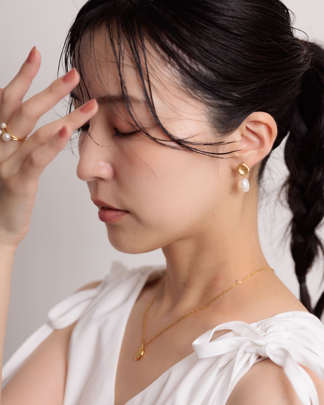 7/10(金)20:00～発売】【S925/14KGP】ノーブルバロックパールピアス