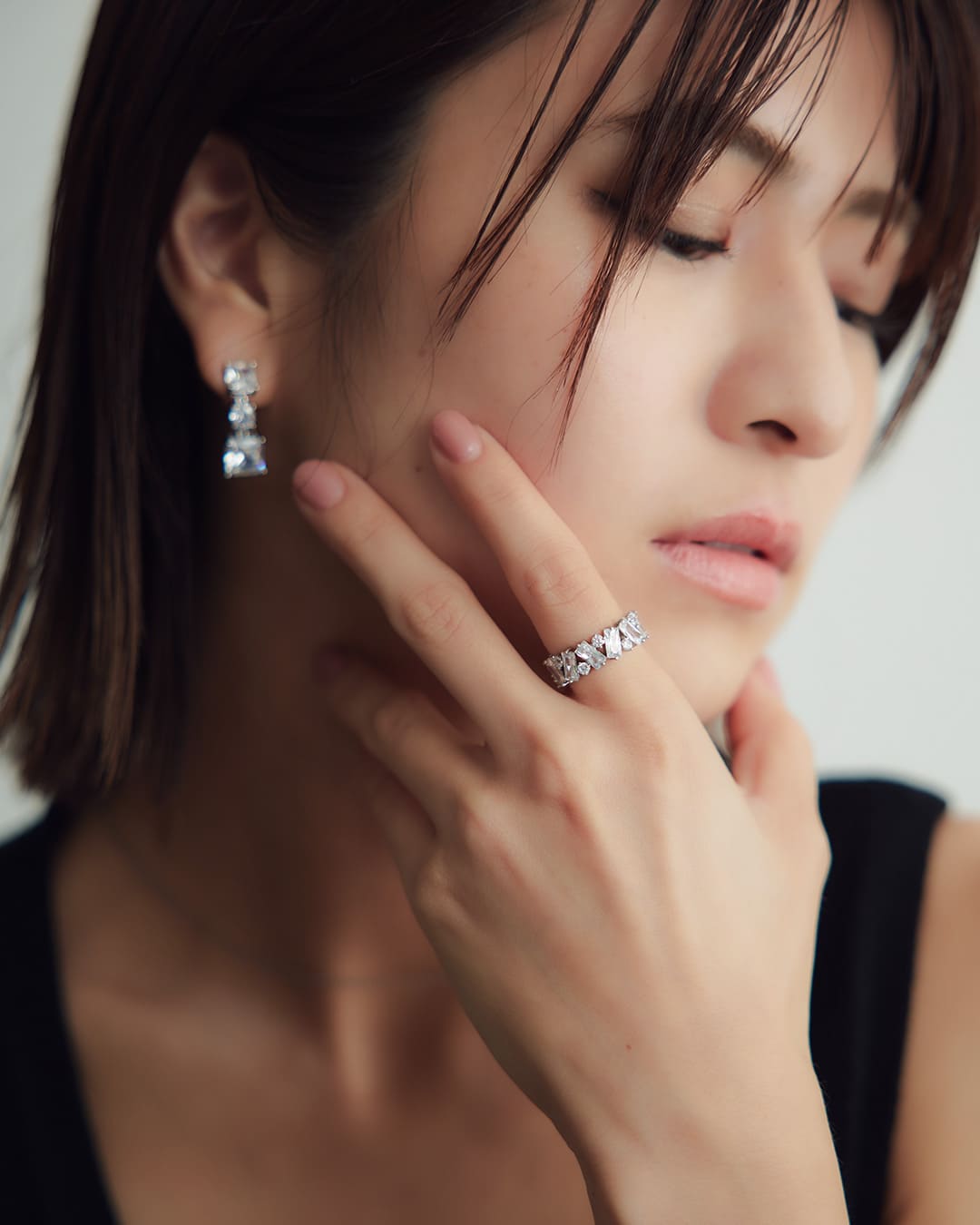 8/29(金)20:00～再入荷】【18KGP】ジルコニアビジューリング