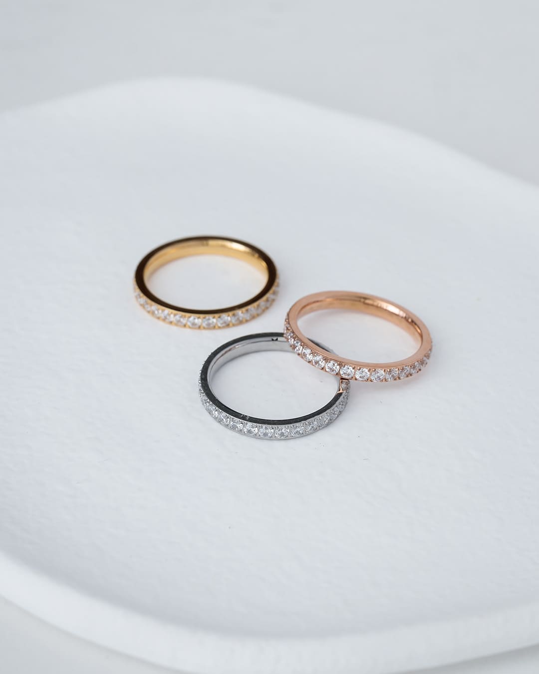 新品0.87ct フルエタニティリング ジルコニア ステンレス リング メンズ レディース 指輪 エタニティリング フル