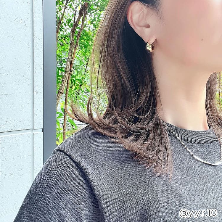 S925/18KGP】2Typeシンプルフープピアス – ChooMia（チュミア）