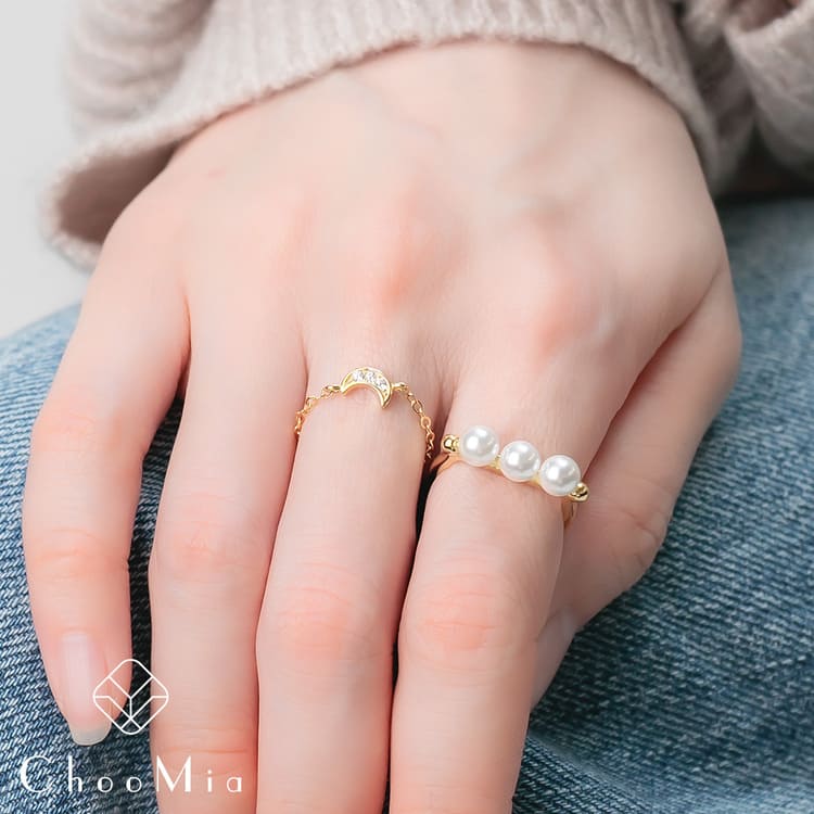 11/7(金)20:00～再入荷】【S925/18KGP】ムーン×スターモチーフチェーン